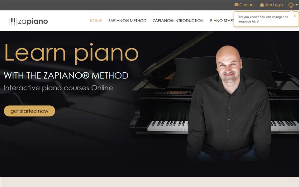 Zapiano - online piano courses website